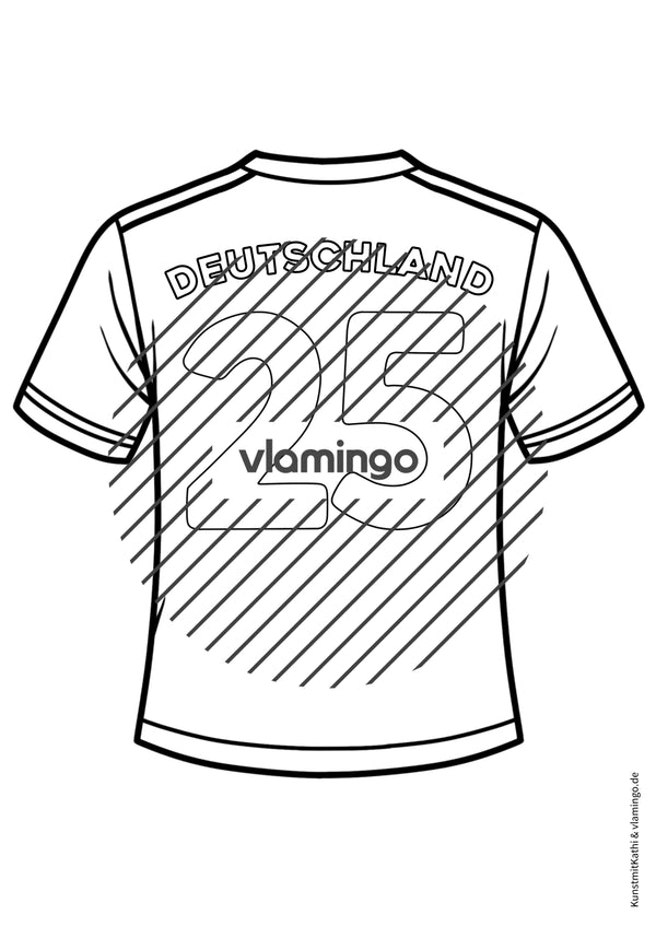 Fußball-WM 2026: Eigenes Trikot gestalten (Malvorlagen)