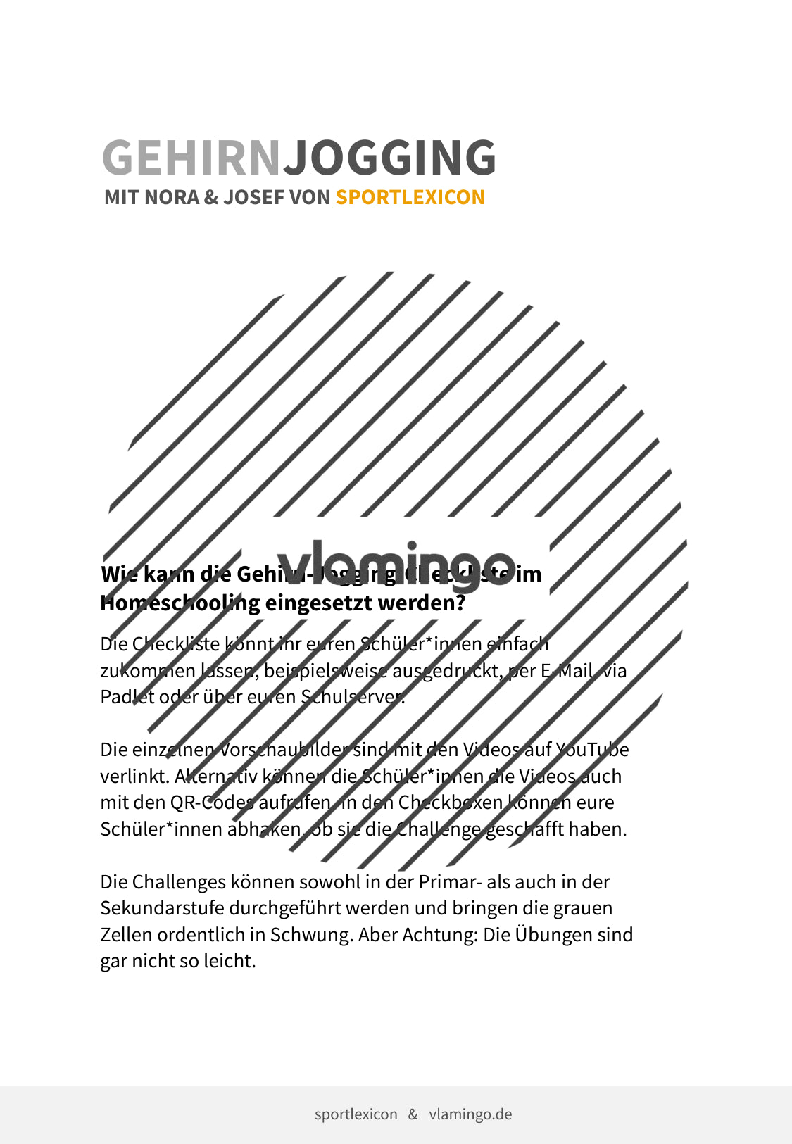 Gehirnjogging-Challenge mit Nora & Josef von sportlexicon