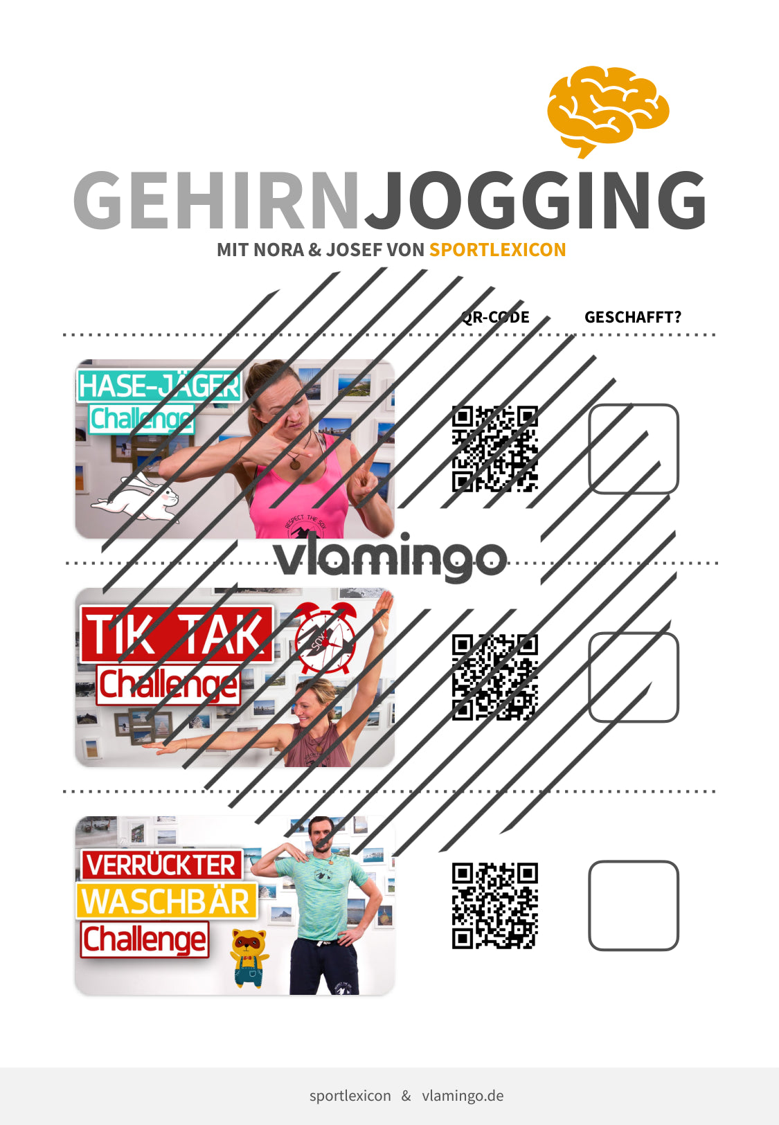 Gehirnjogging-Challenge mit Nora & Josef von sportlexicon