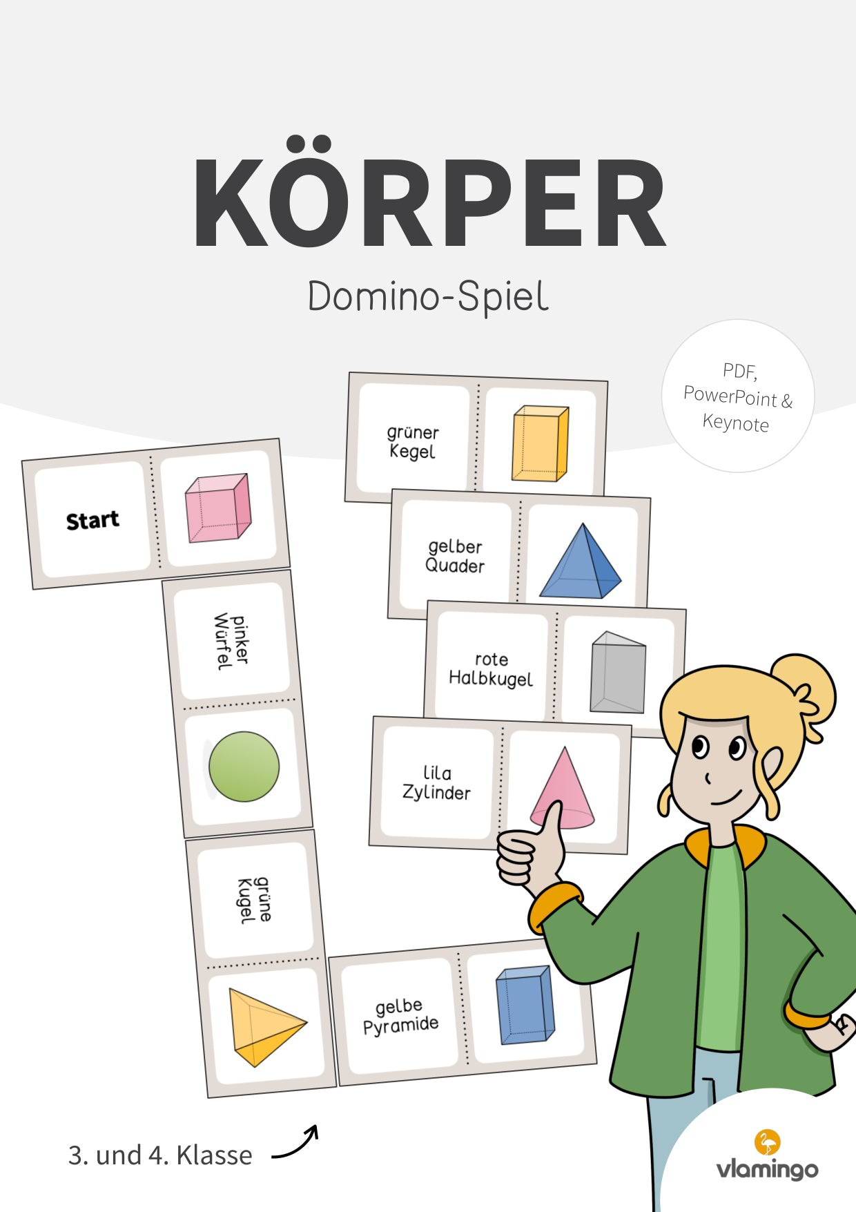 Geometrische Körper: Domino-Spiel (3. - 4. Klasse)