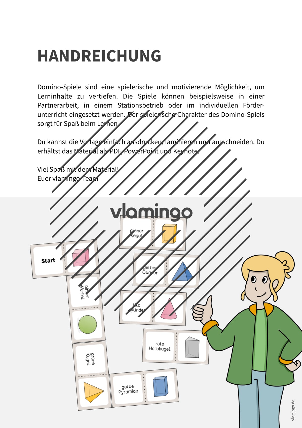 Geometrische Körper: Domino-Spiel (3. - 4. Klasse)