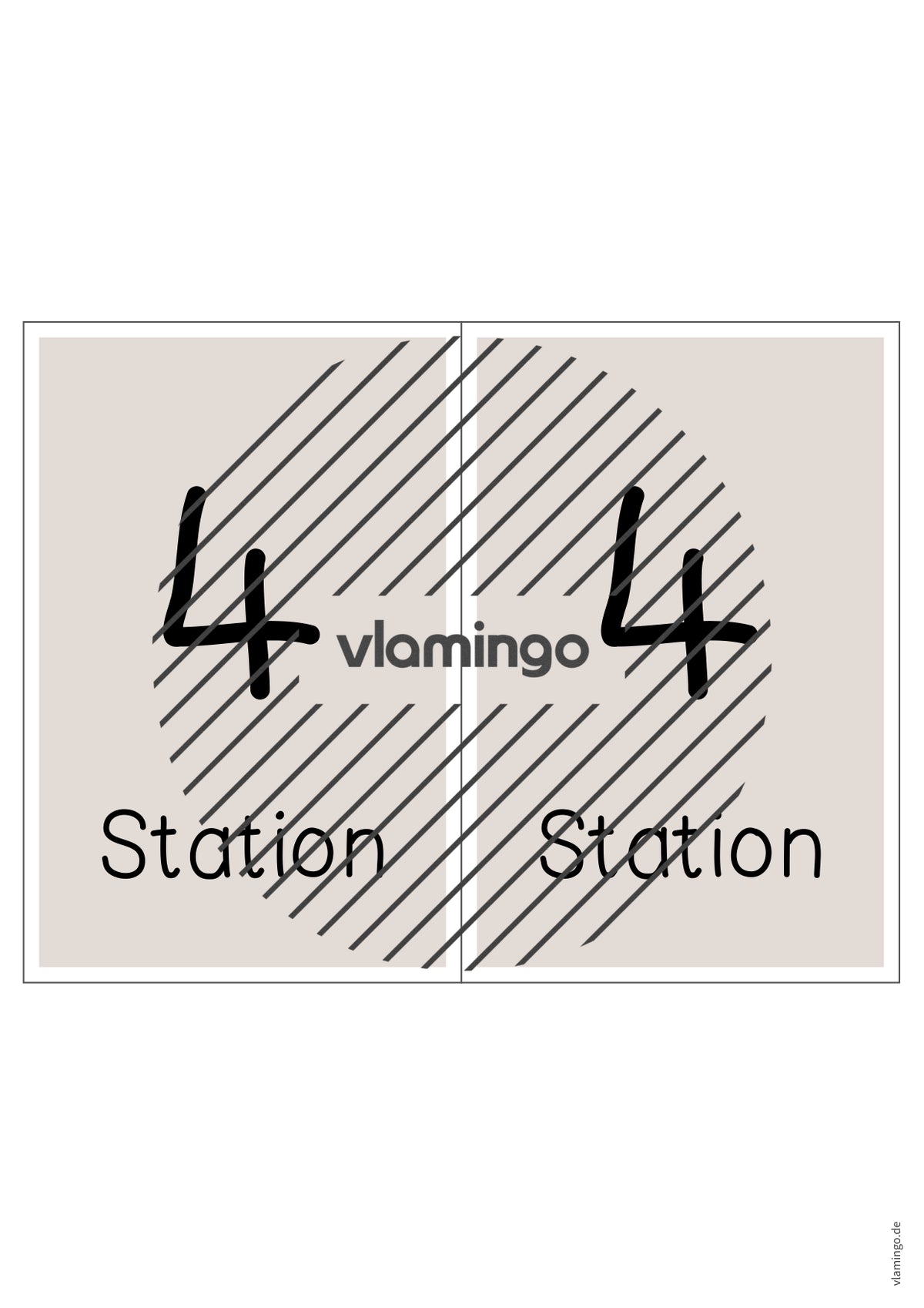 Geometrische Körper: Stationsschilder für Stehrahmen