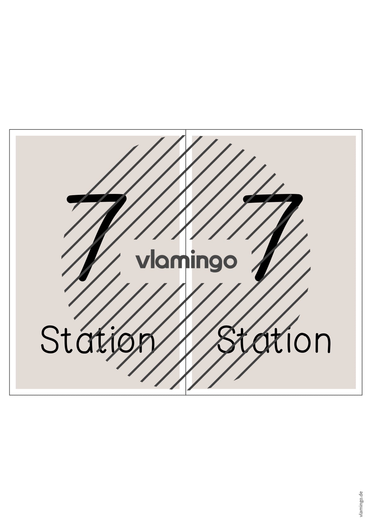 Geometrische Körper: Stationsschilder für Stehrahmen
