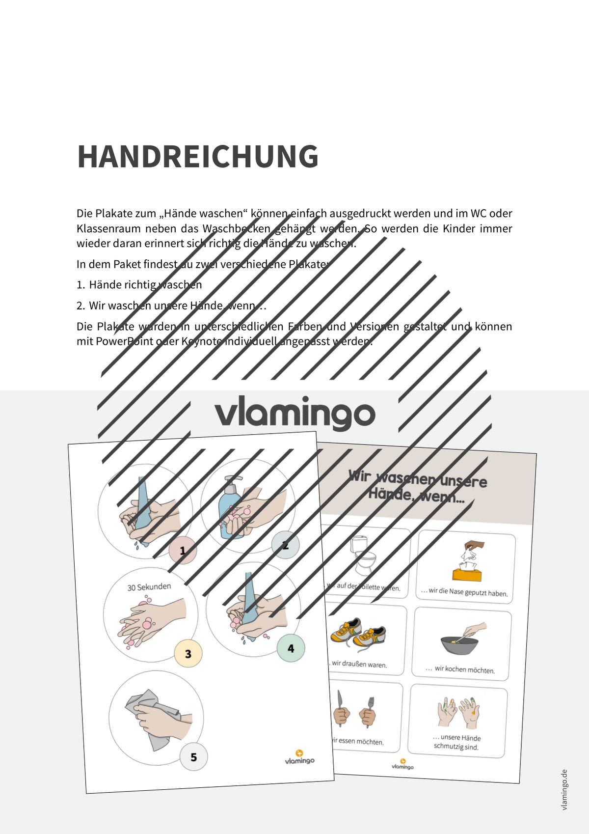 Hände waschen: Plakat für das Waschbecken (Anleitung)
