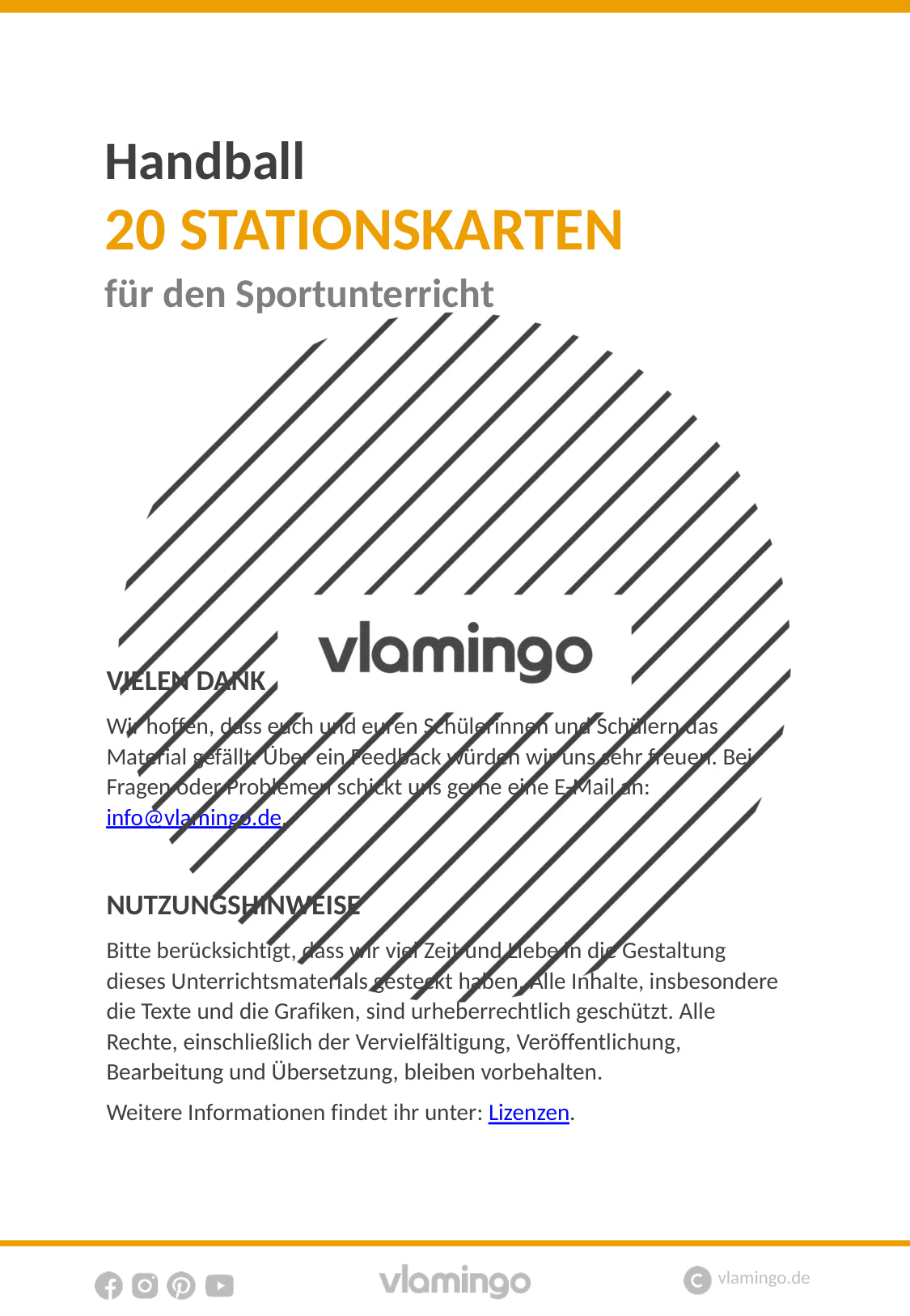 Handball: 20 Stationskarten für den Sportunterricht