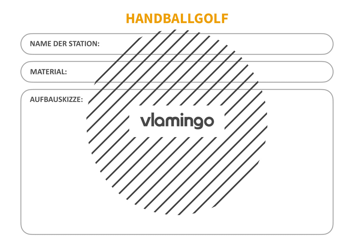 Handballgolf: 34 Stationskarten für den Sportunterricht