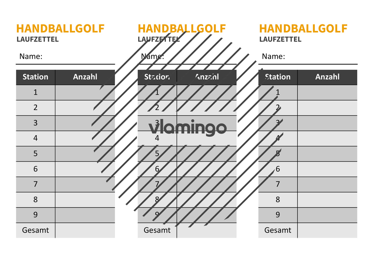 Handballgolf: 34 Stationskarten für den Sportunterricht