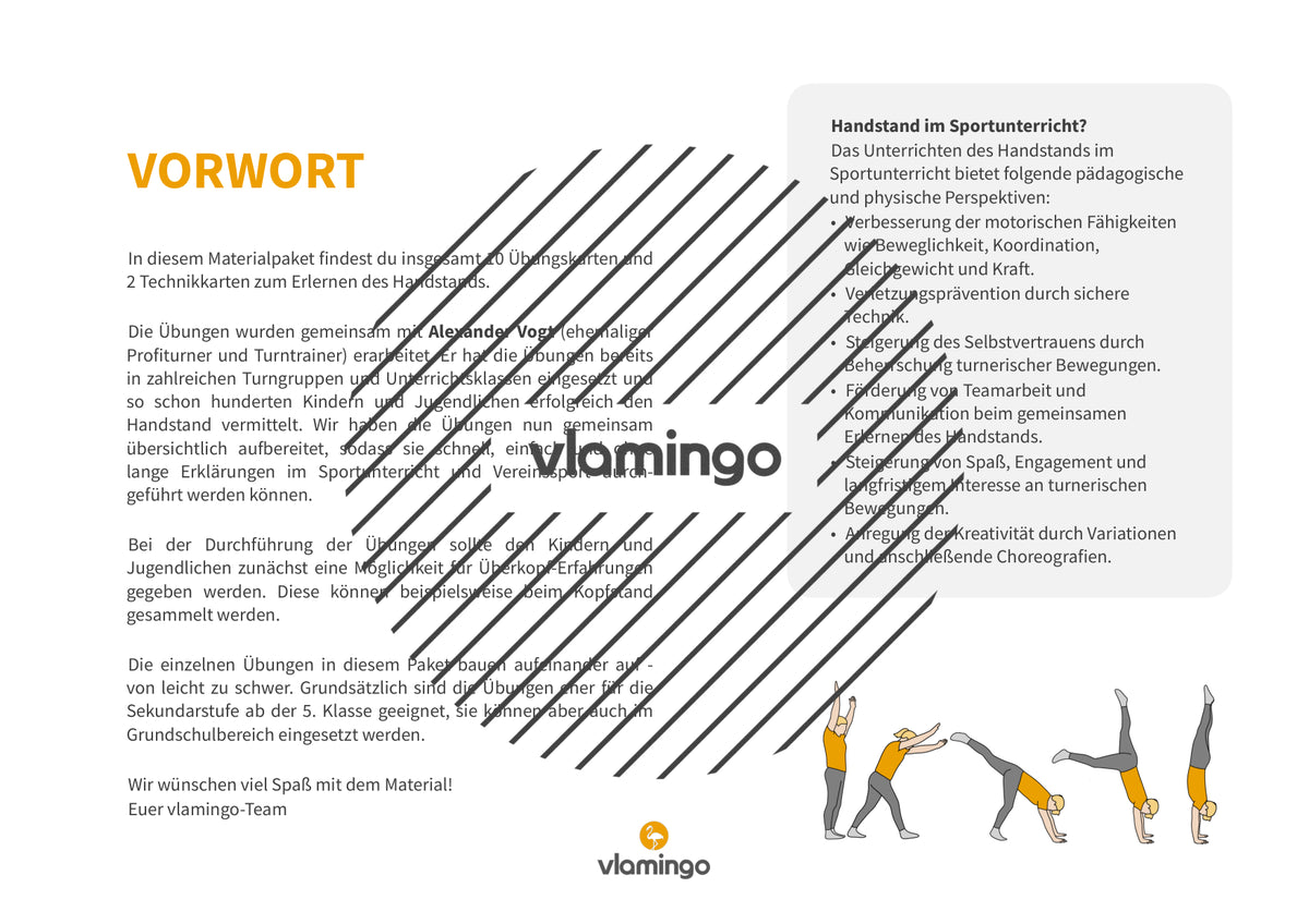 Handstand: Übungskarten für den Sportunterricht