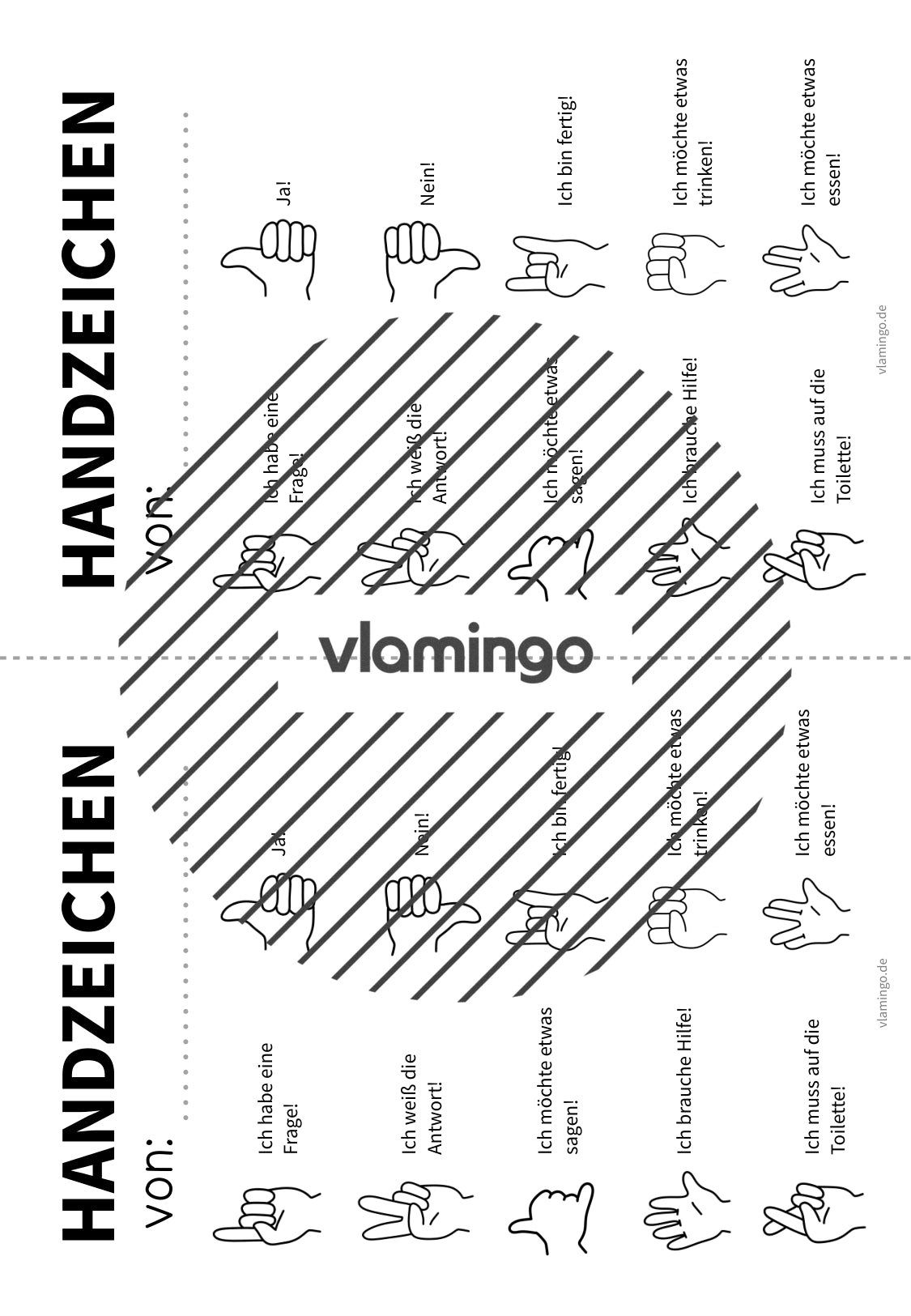 Handzeichen im Unterricht (Bildkarten, Merkblatt & Plakat)