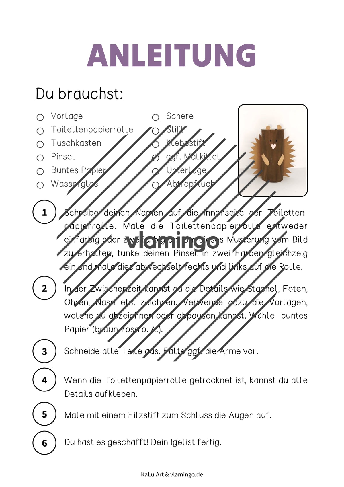 Igel: Bastelidee für die Osterzeit