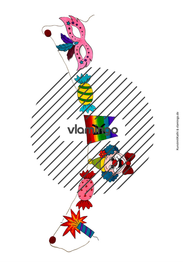 Guirnalda de carnaval para el aula (Carnaval / An carnaval)