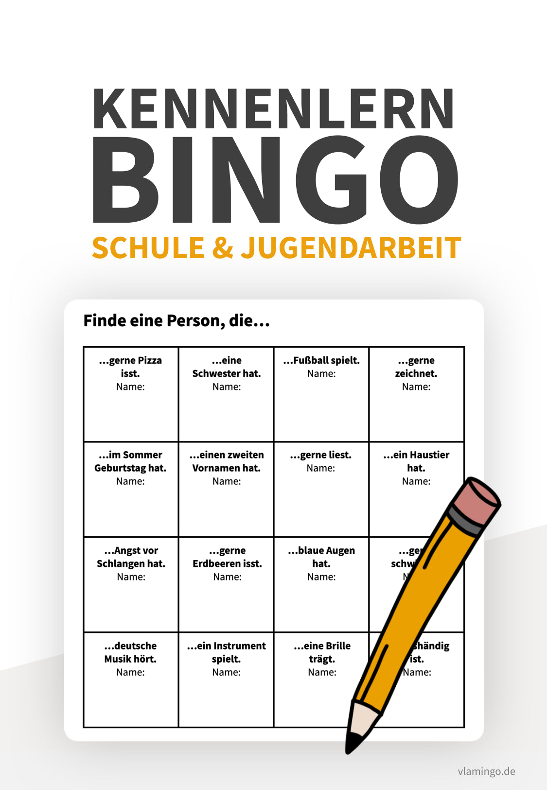 Kennenlern-Bingo für Schule & Jugendarbeit