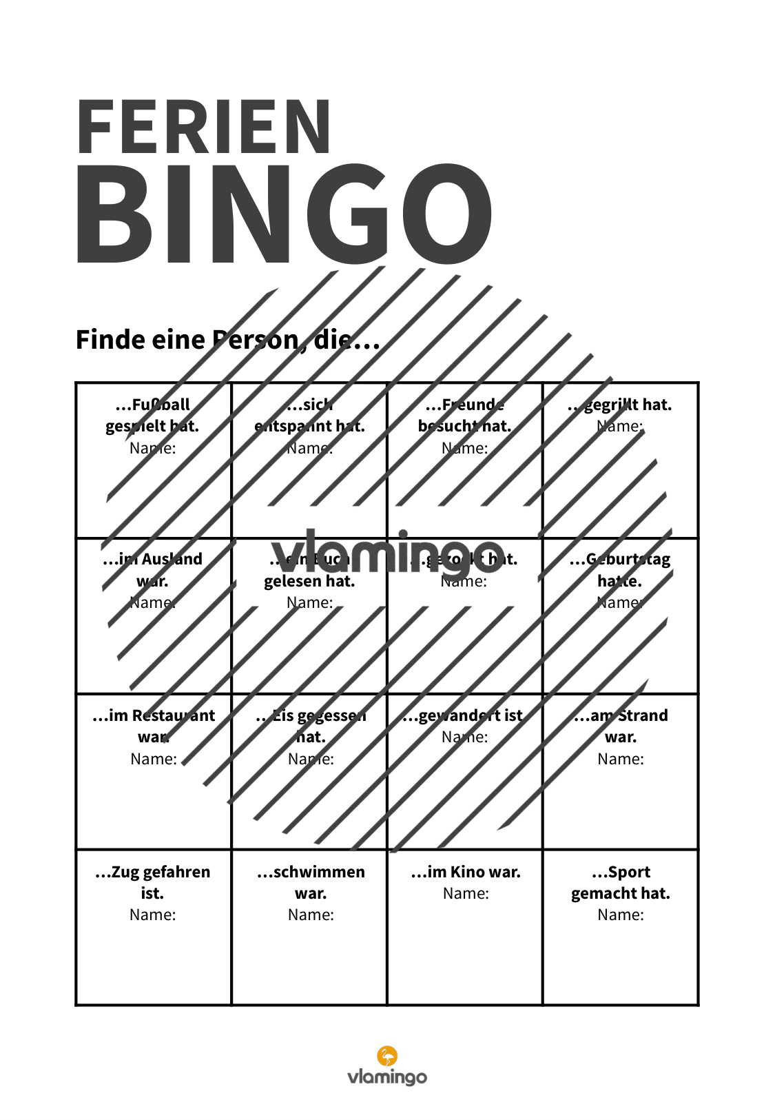 Kennenlern-Bingo für Schule & Jugendarbeit