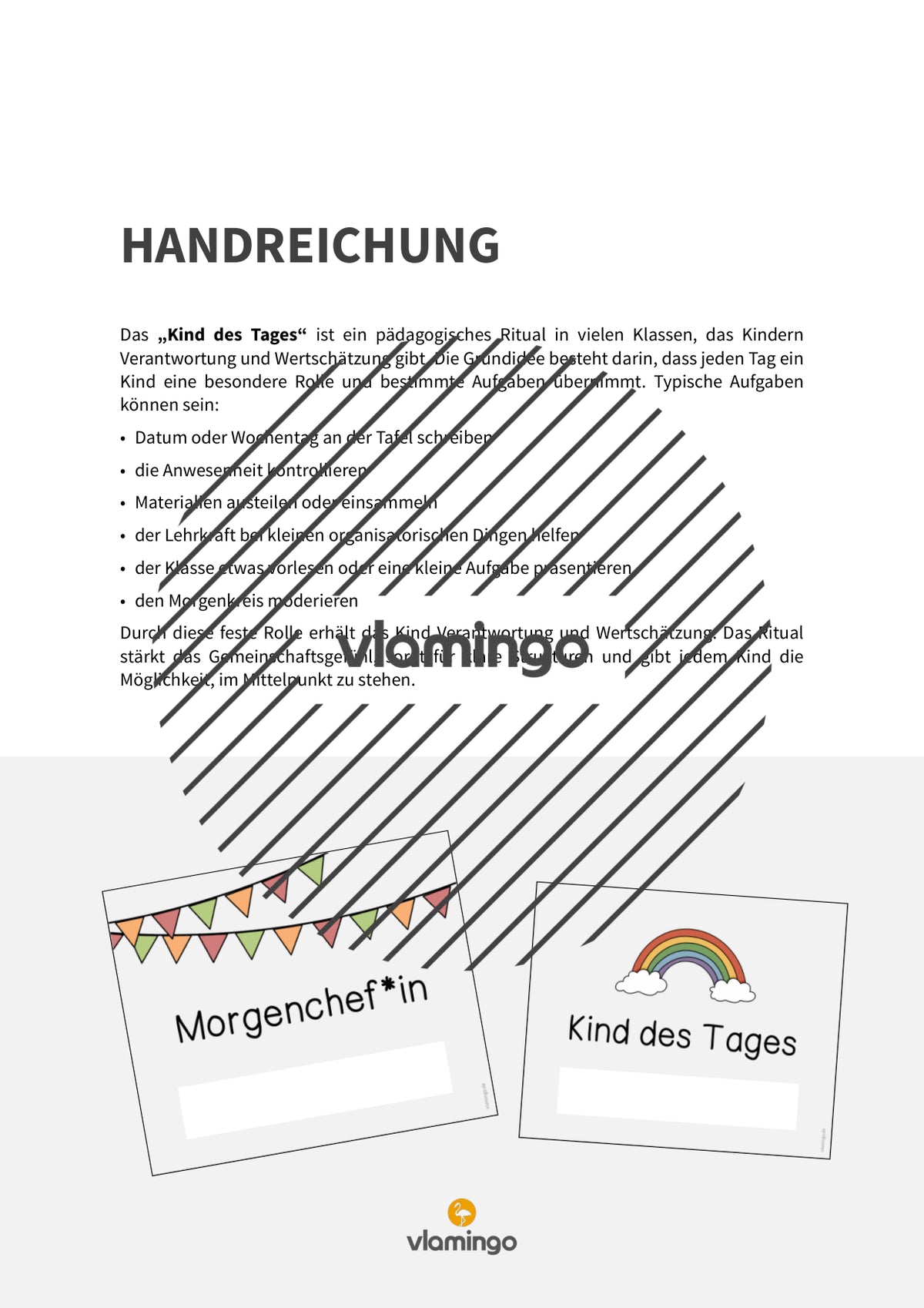 Kind des Tages: Visualisierung für den Klassenraum (Grundschule)