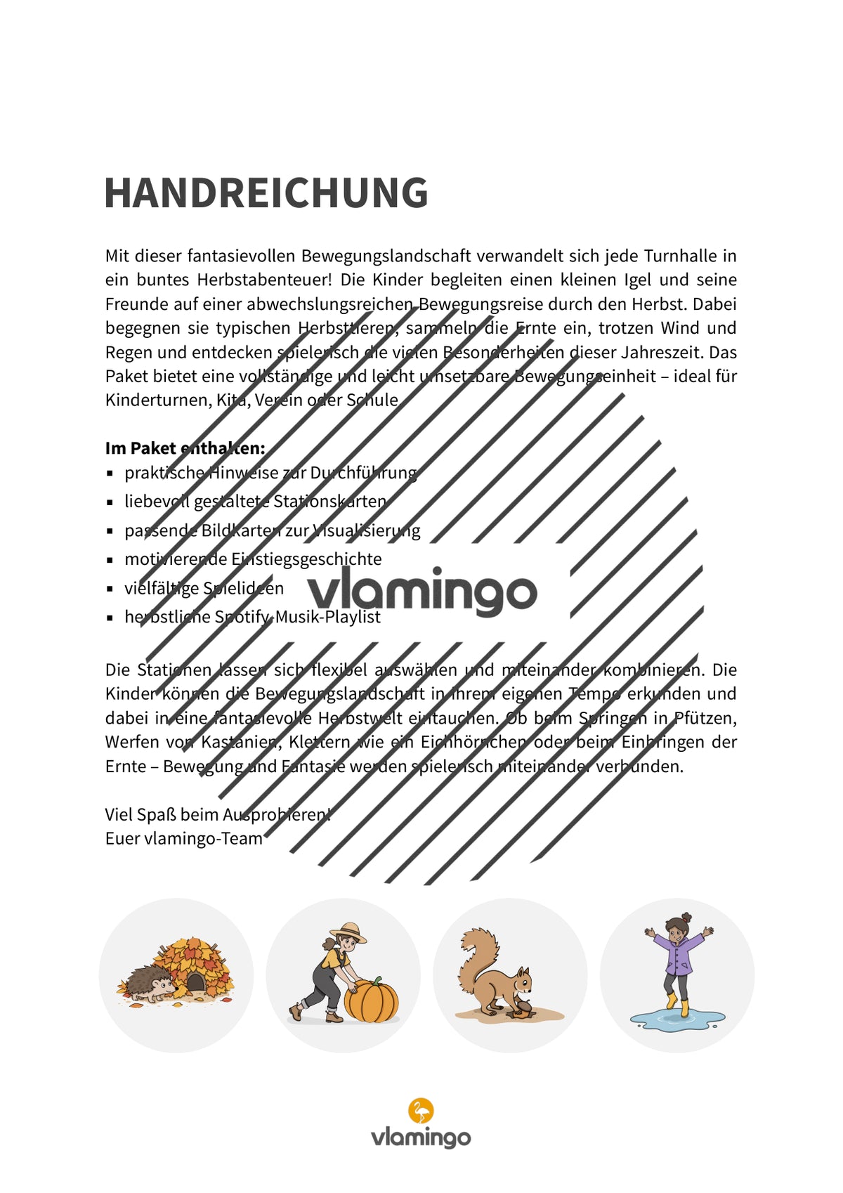 Herbst-Bewegungslandschaft für das Kinderturnen und den Sportunterricht