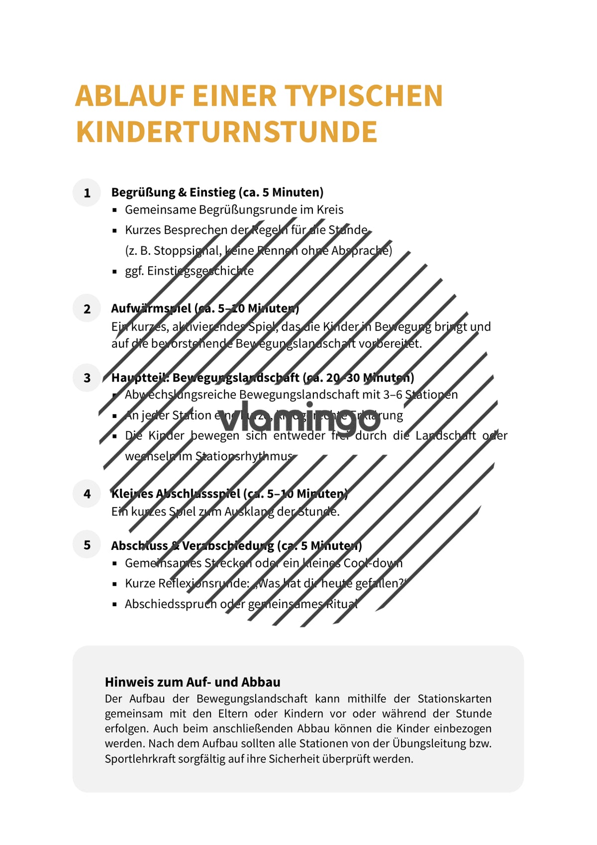 Herbst-Bewegungslandschaft für das Kinderturnen und den Sportunterricht