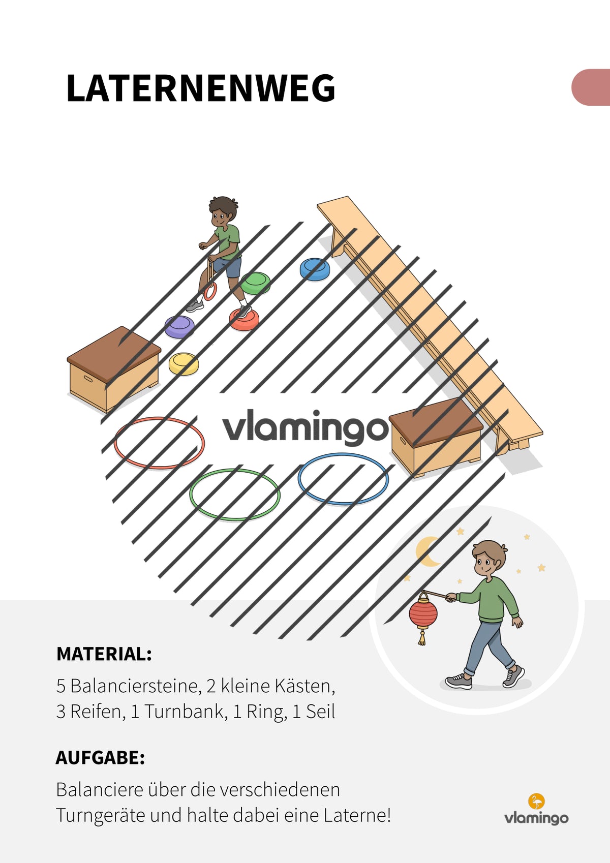Herbst-Bewegungslandschaft für das Kinderturnen und den Sportunterricht