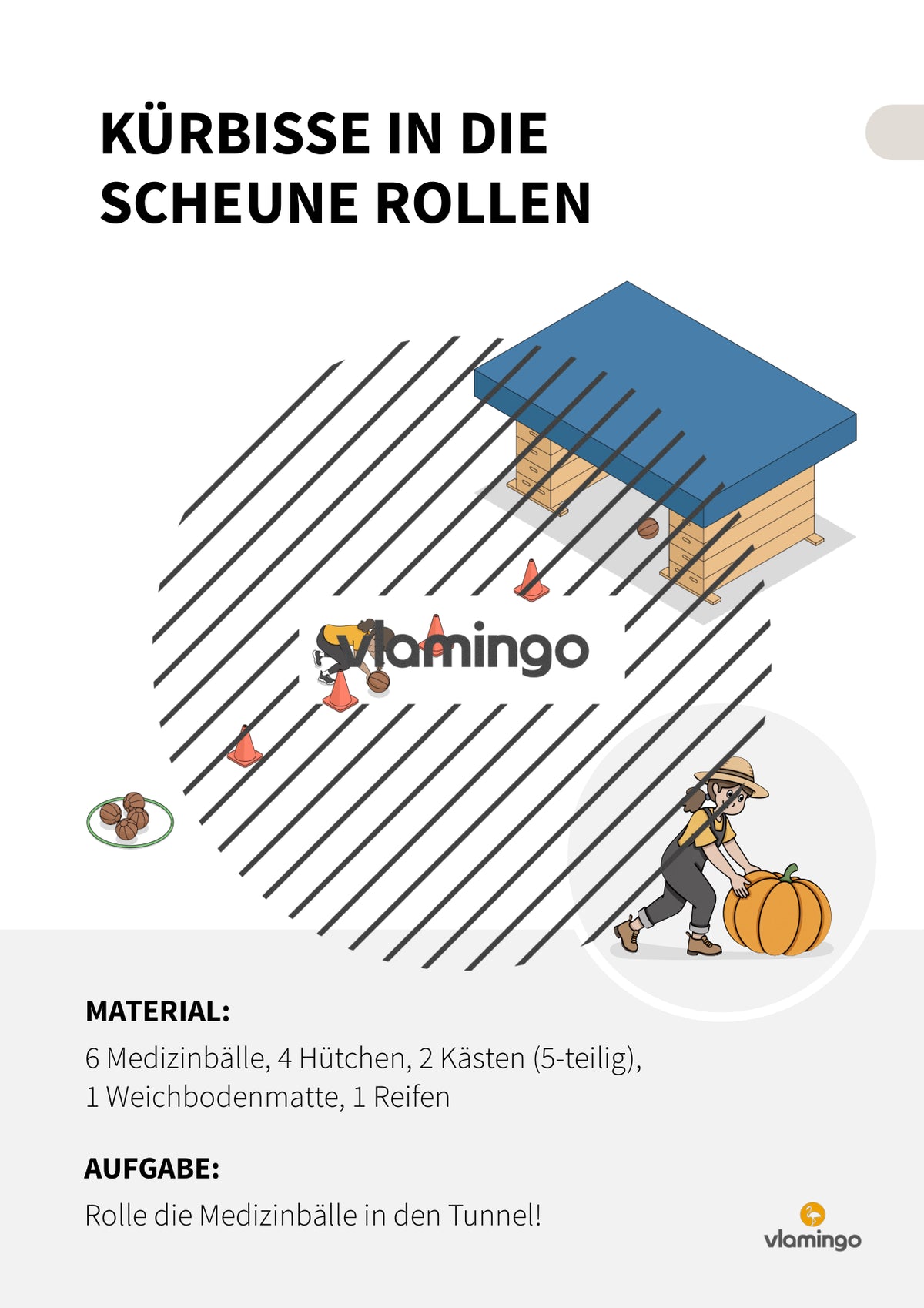 Herbst-Bewegungslandschaft für das Kinderturnen und den Sportunterricht