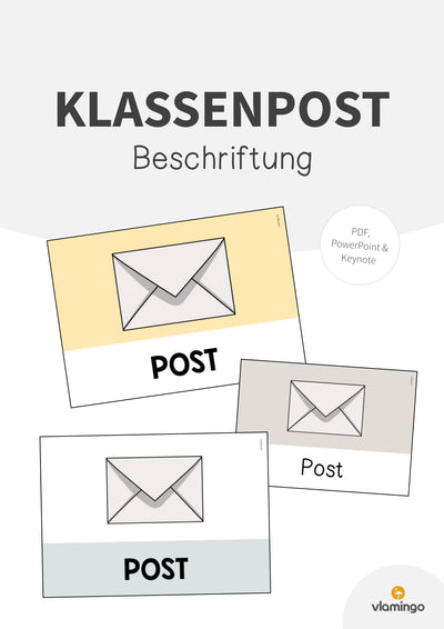 Klassenpost: Schilder für den Postkasten im Klassenraum (Classroom-Management)
