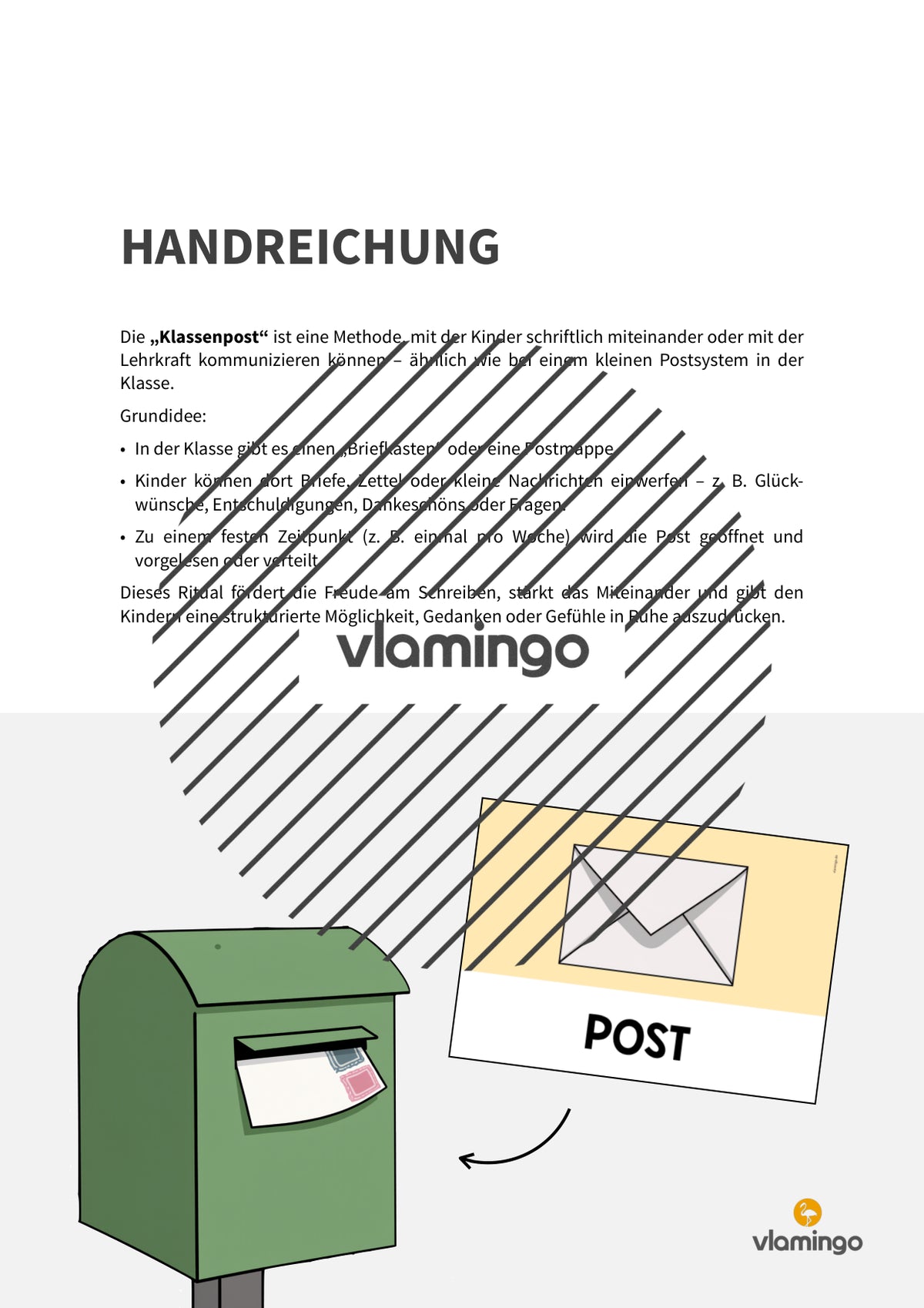 Klassenpost: Schilder für den Postkasten im Klassenraum (Classroom-Management)