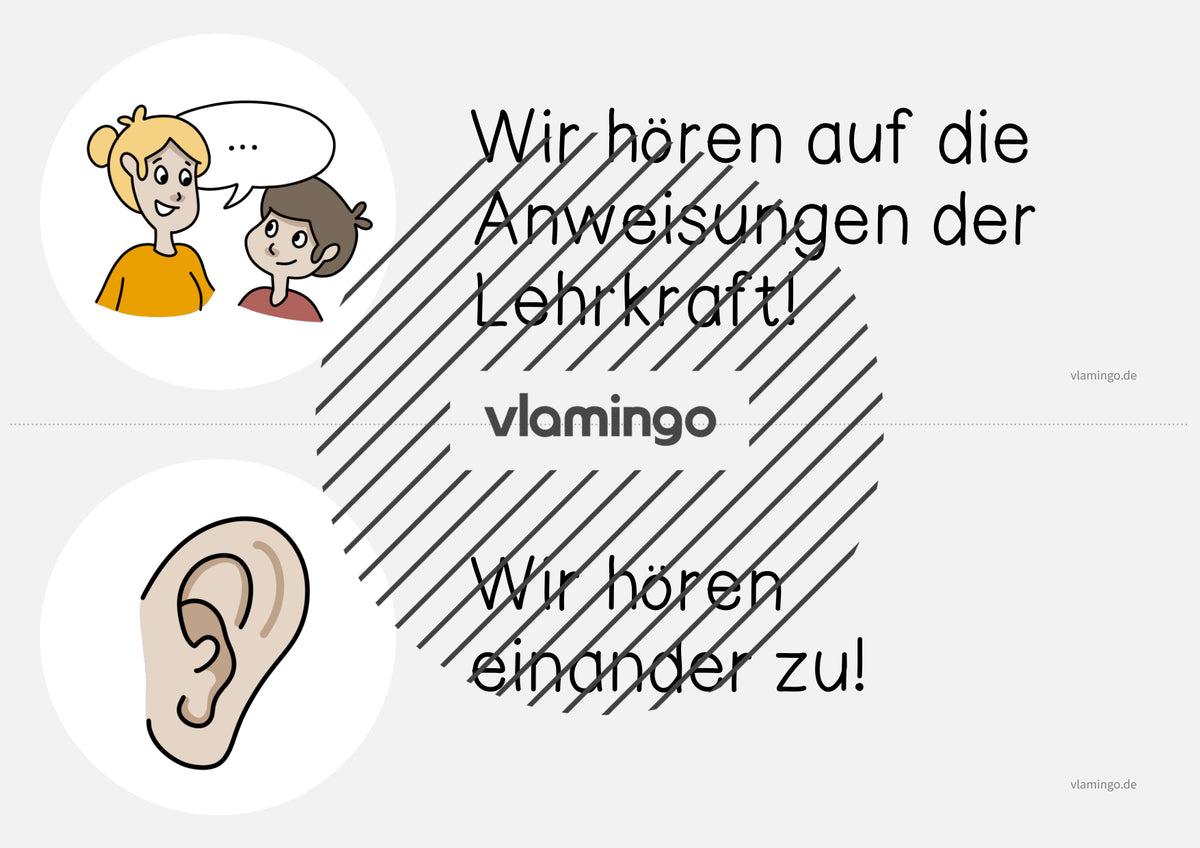 Klassenregeln: 25+ Bildkarten für den Unterricht