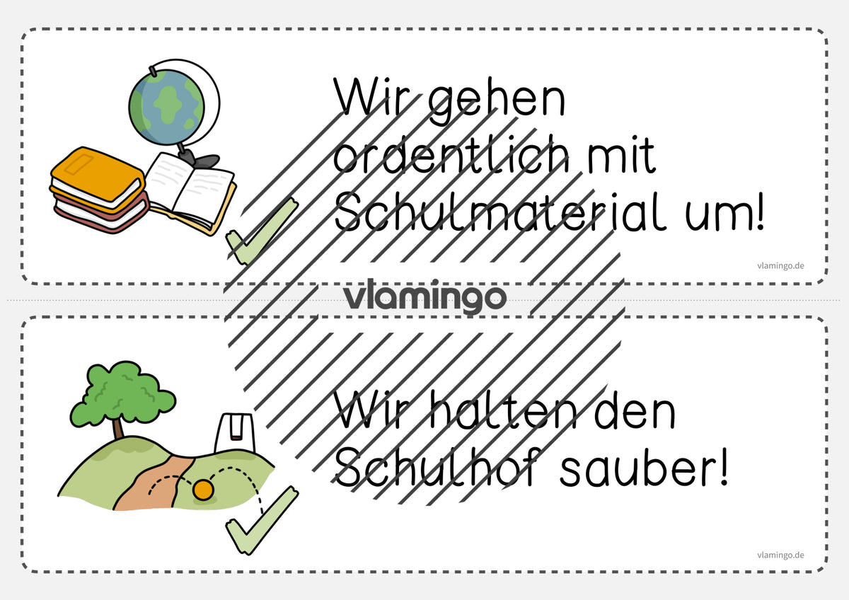 Klassenregeln: 25+ Bildkarten für den Unterricht