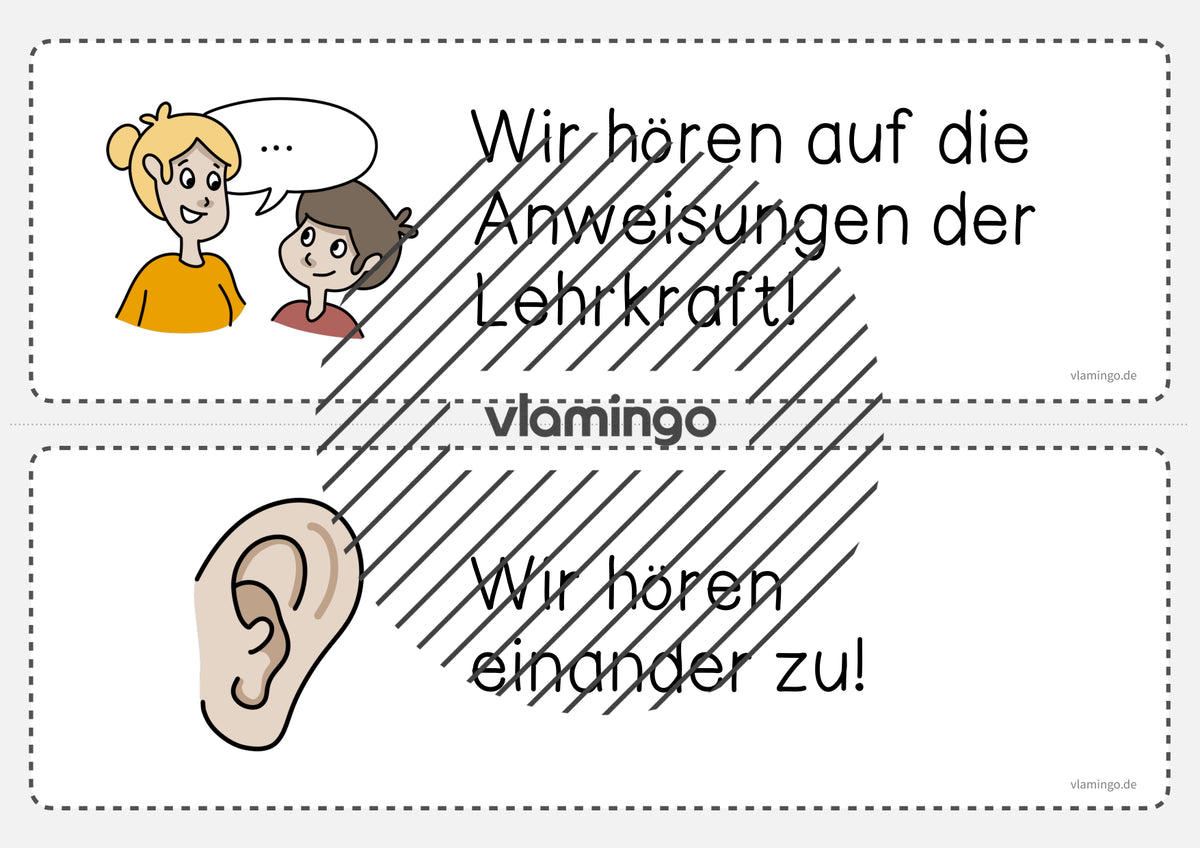 Klassenregeln: 25+ Bildkarten für den Unterricht