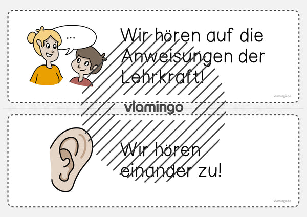 Klassenregeln: 25+ Bildkarten für den Unterricht