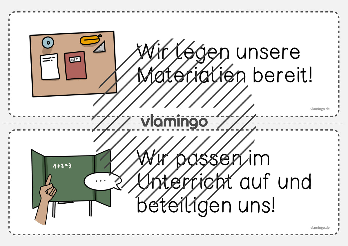 Klassenregeln: 25+ Bildkarten für den Unterricht