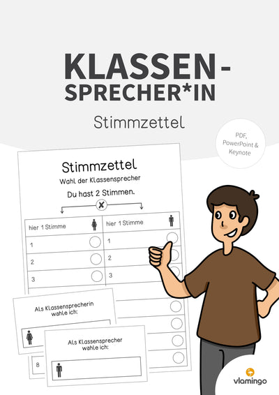 Klassensprecher*in: Stimmzettel für die Wahl