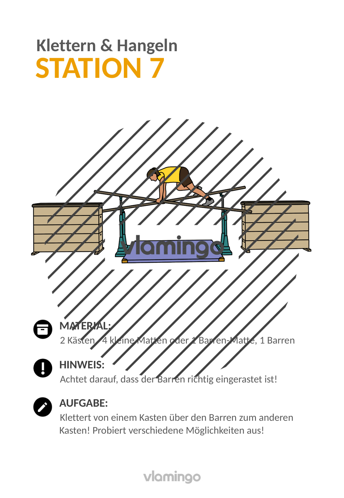 Klettern & Hangeln: 23 Stationskarten für den Sportunterricht