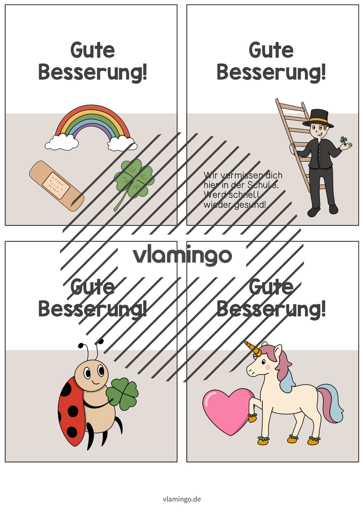 Krankenmappe: Deckblätter & Vorlage für die Krankenpost