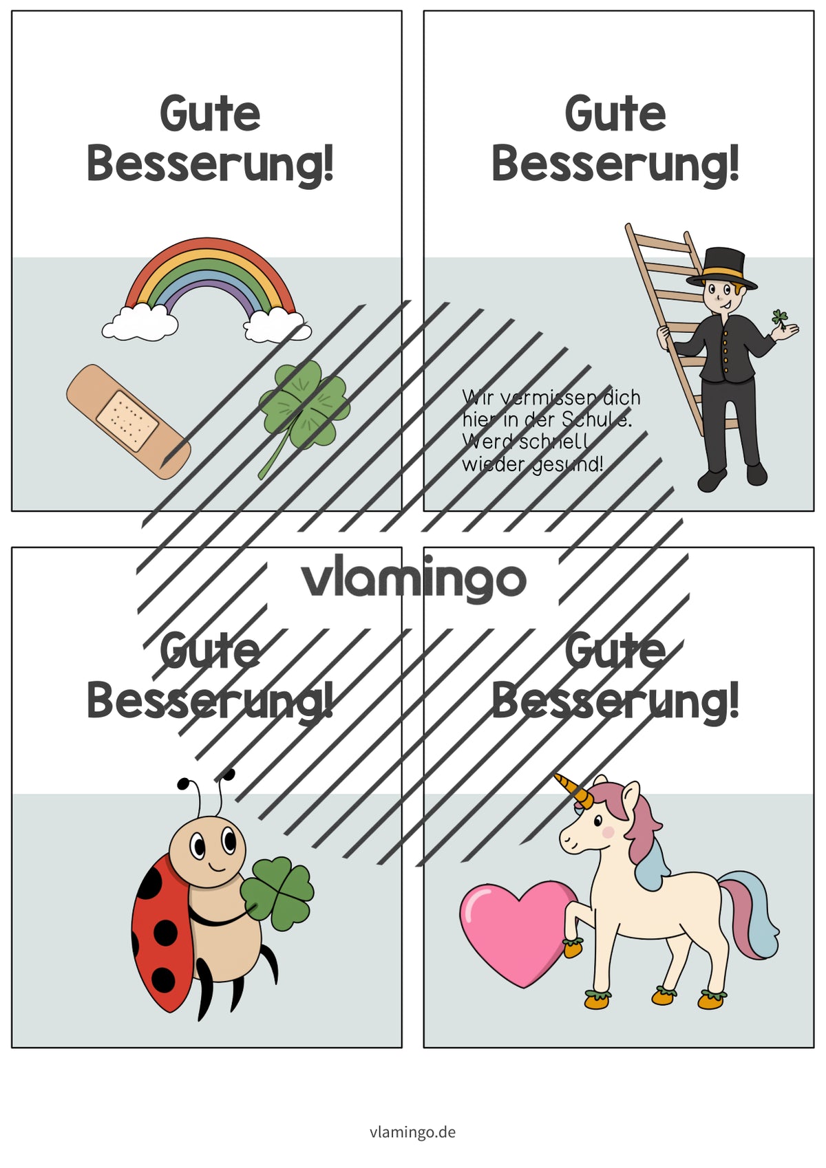 Krankenmappe: Deckblätter & Vorlage für die Krankenpost