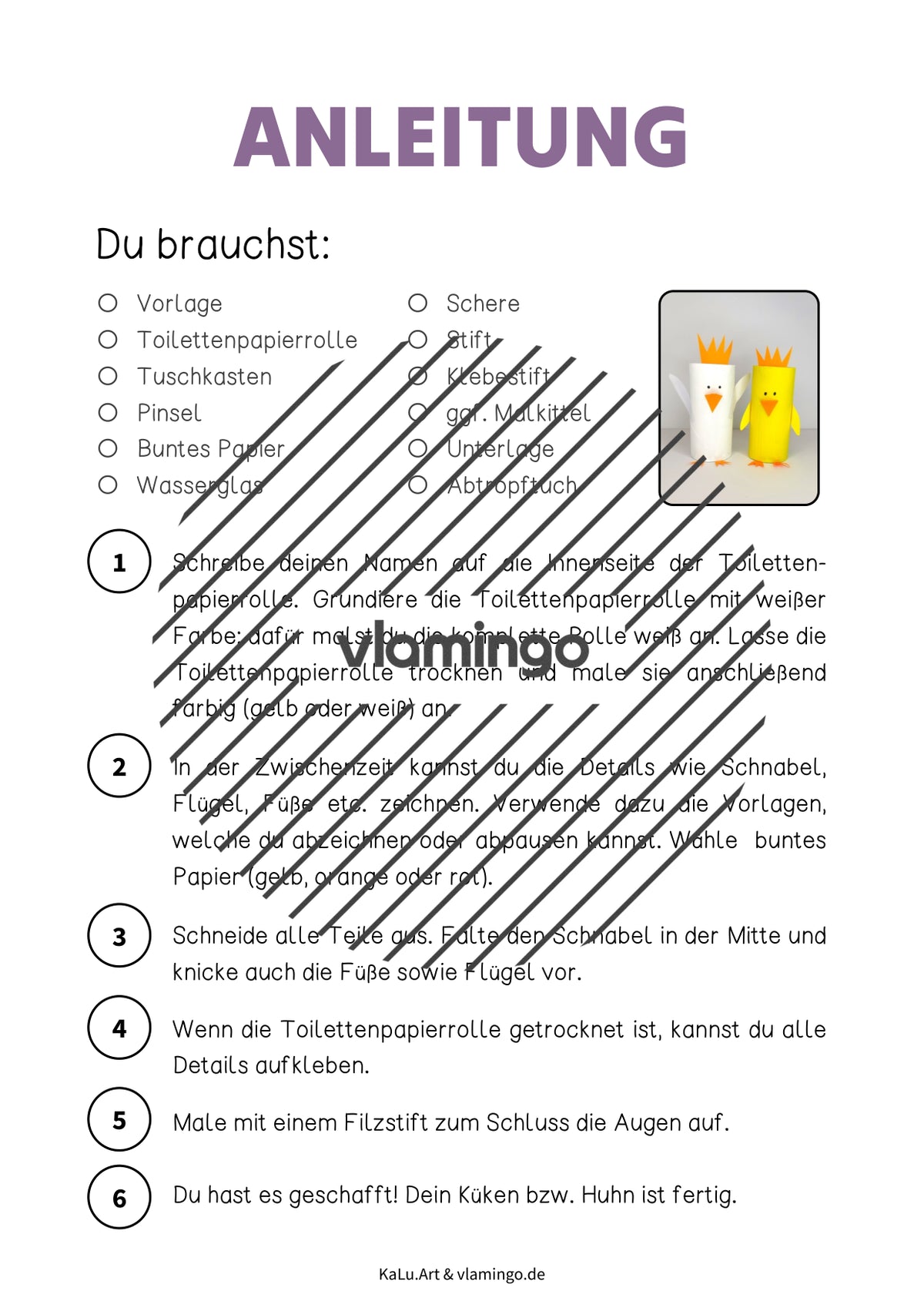 Küken: Bastelidee für die Osterzeit