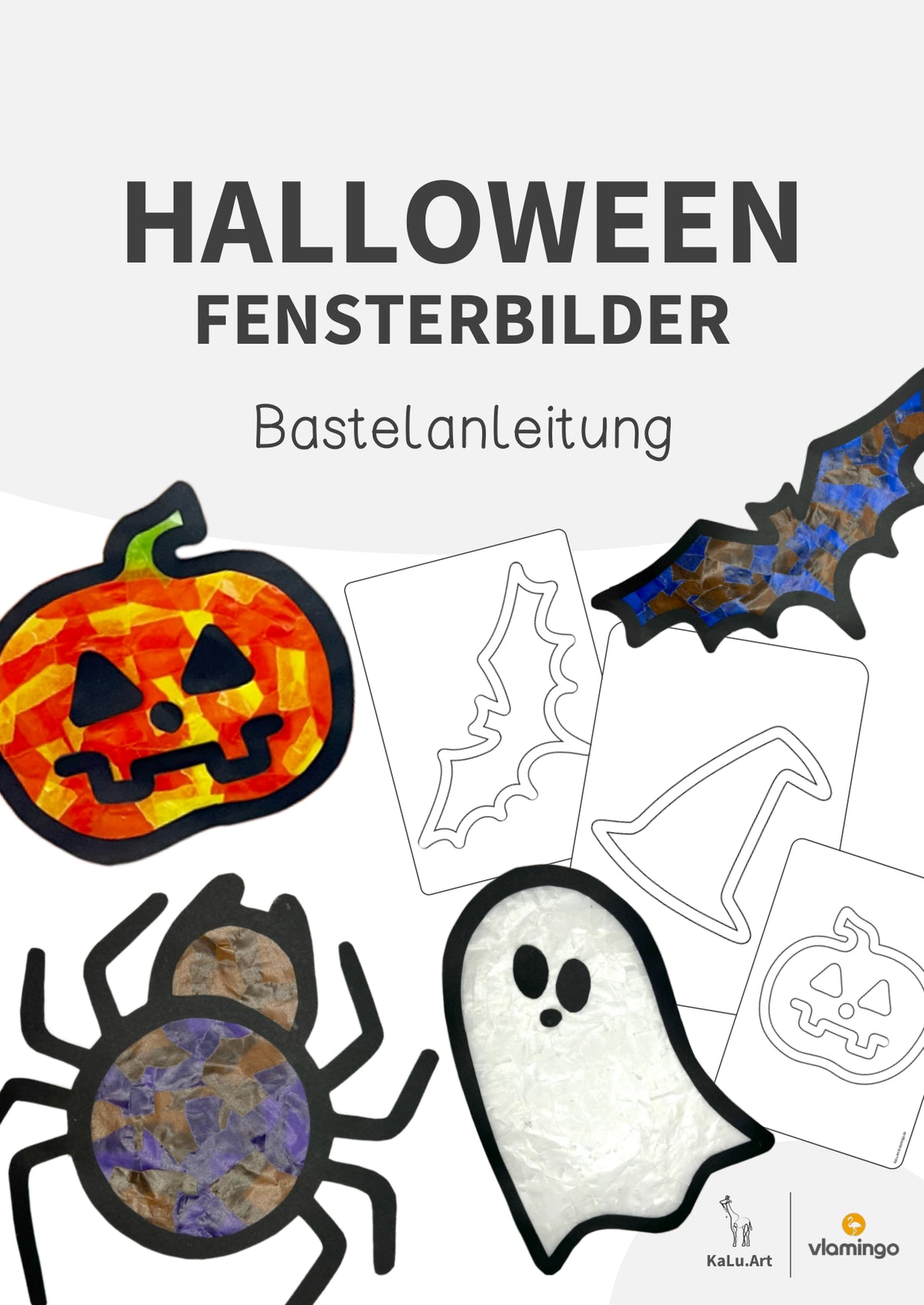 Halloween-Fensterbilder: Bastelanleitung für den Kunstunterricht (Grundschule)