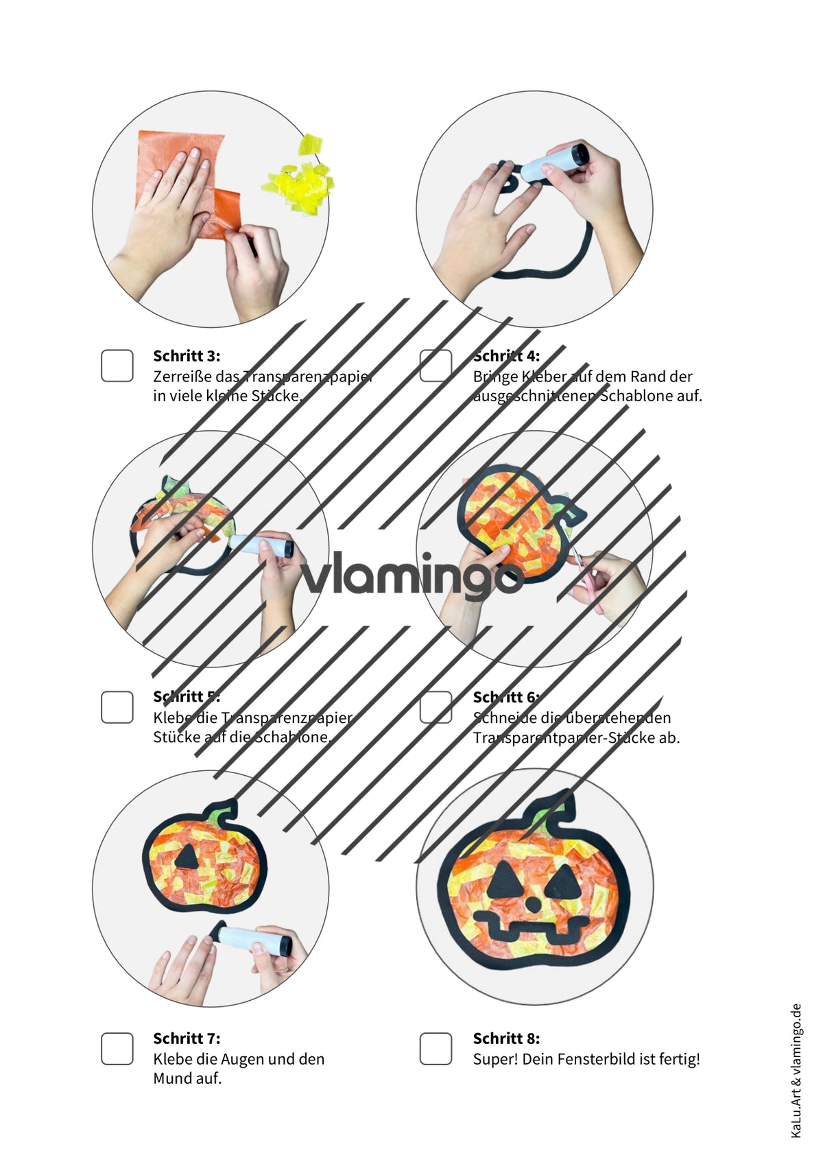 Halloween-Fensterbilder: Bastelanleitung für den Kunstunterricht (Grundschule)