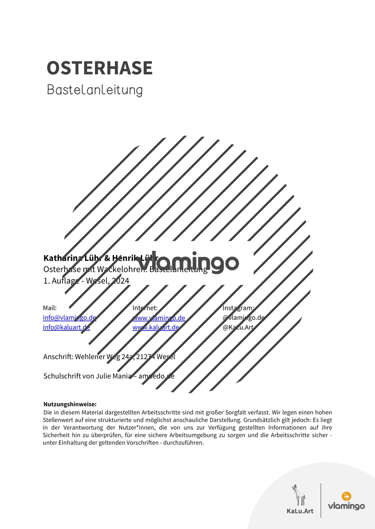 Osterhase mit Wackelohren: Bastelanleitung (Kunstprojekt)