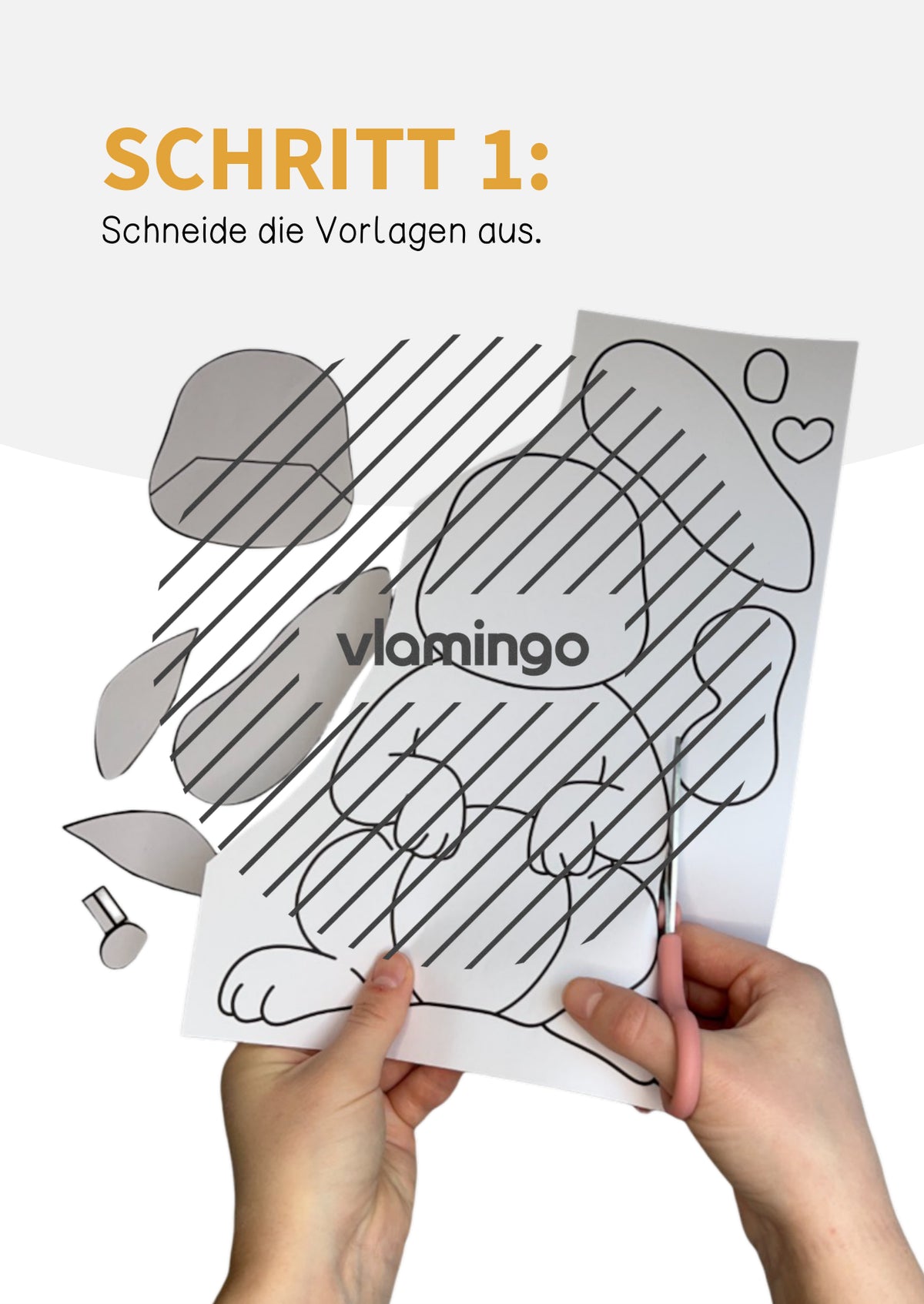 Osterhase mit Wackelohren: Bastelanleitung (Kunstprojekt)