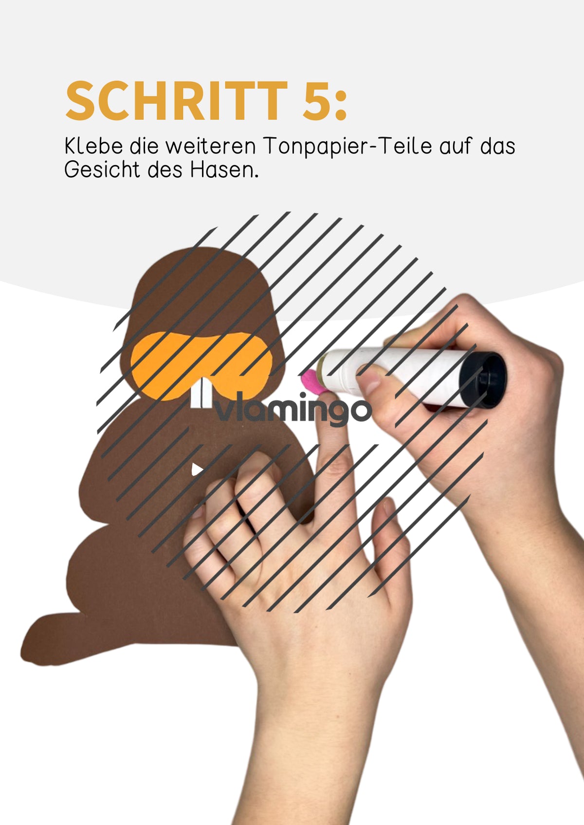 Osterhase mit Wackelohren: Bastelanleitung (Kunstprojekt)