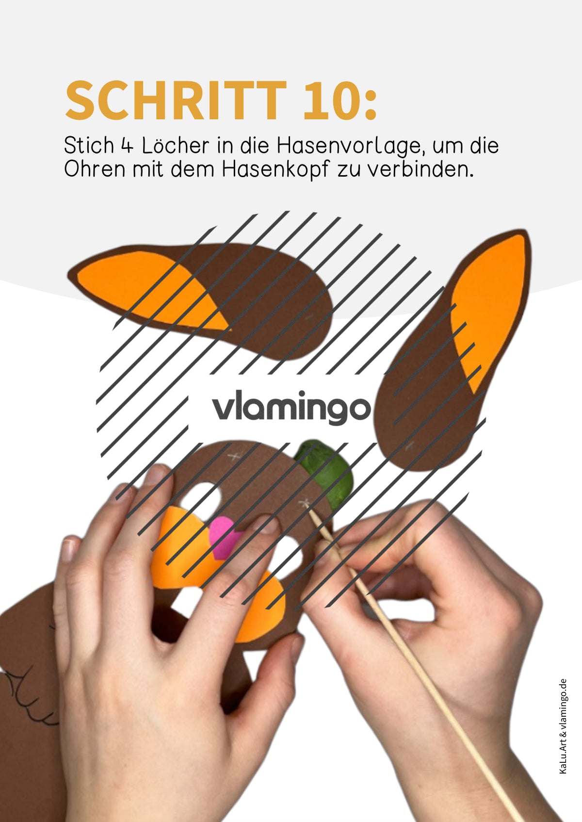 Osterhase mit Wackelohren: Bastelanleitung (Kunstprojekt)