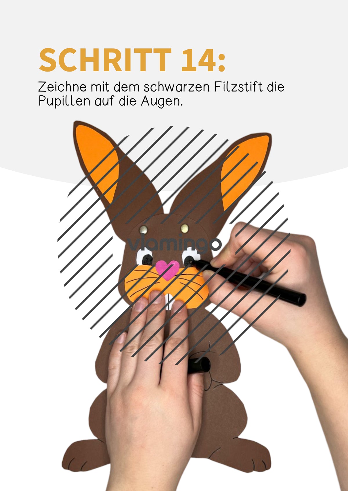 Osterhase mit Wackelohren: Bastelanleitung (Kunstprojekt)