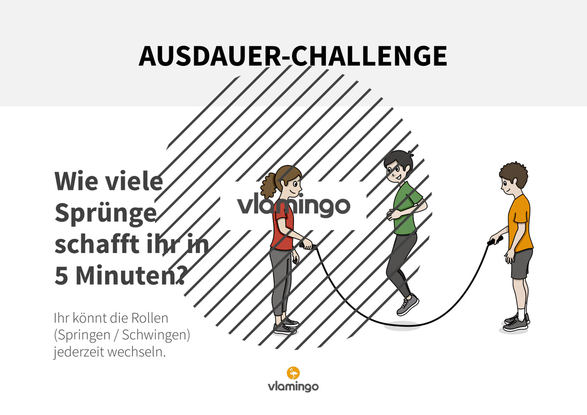 Langseil: 25 Sprungkarten für den Sportunterricht (Seilspringen)