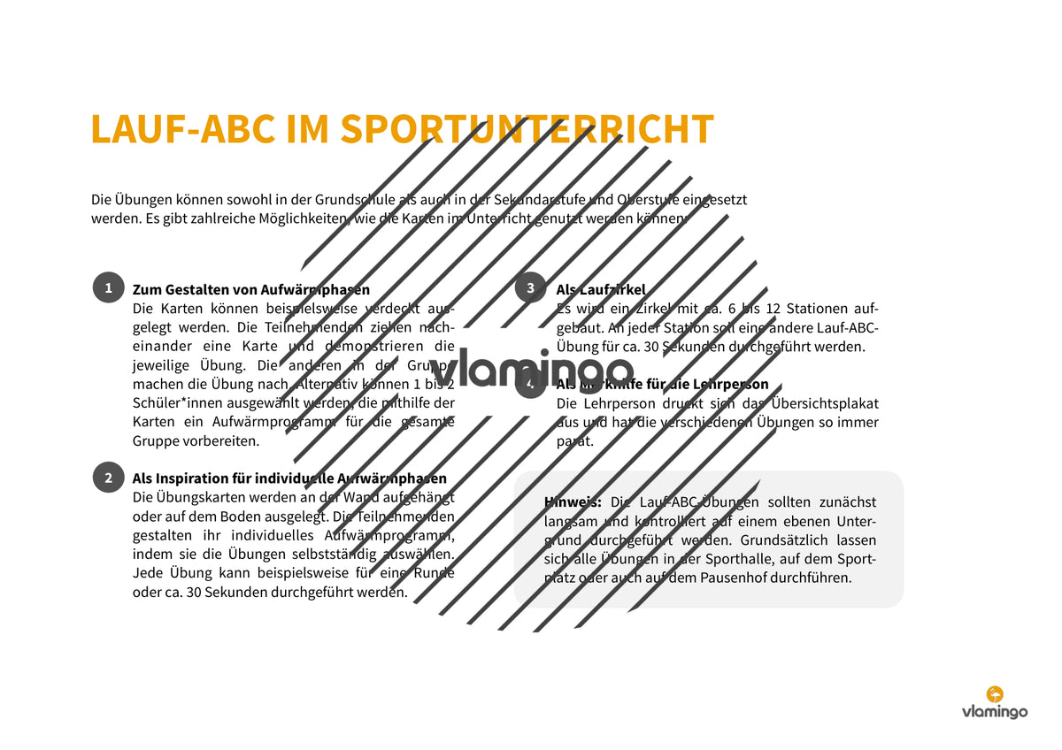 Lauf-ABC: 20 Übungskarten für den Sportunterricht & zuhause