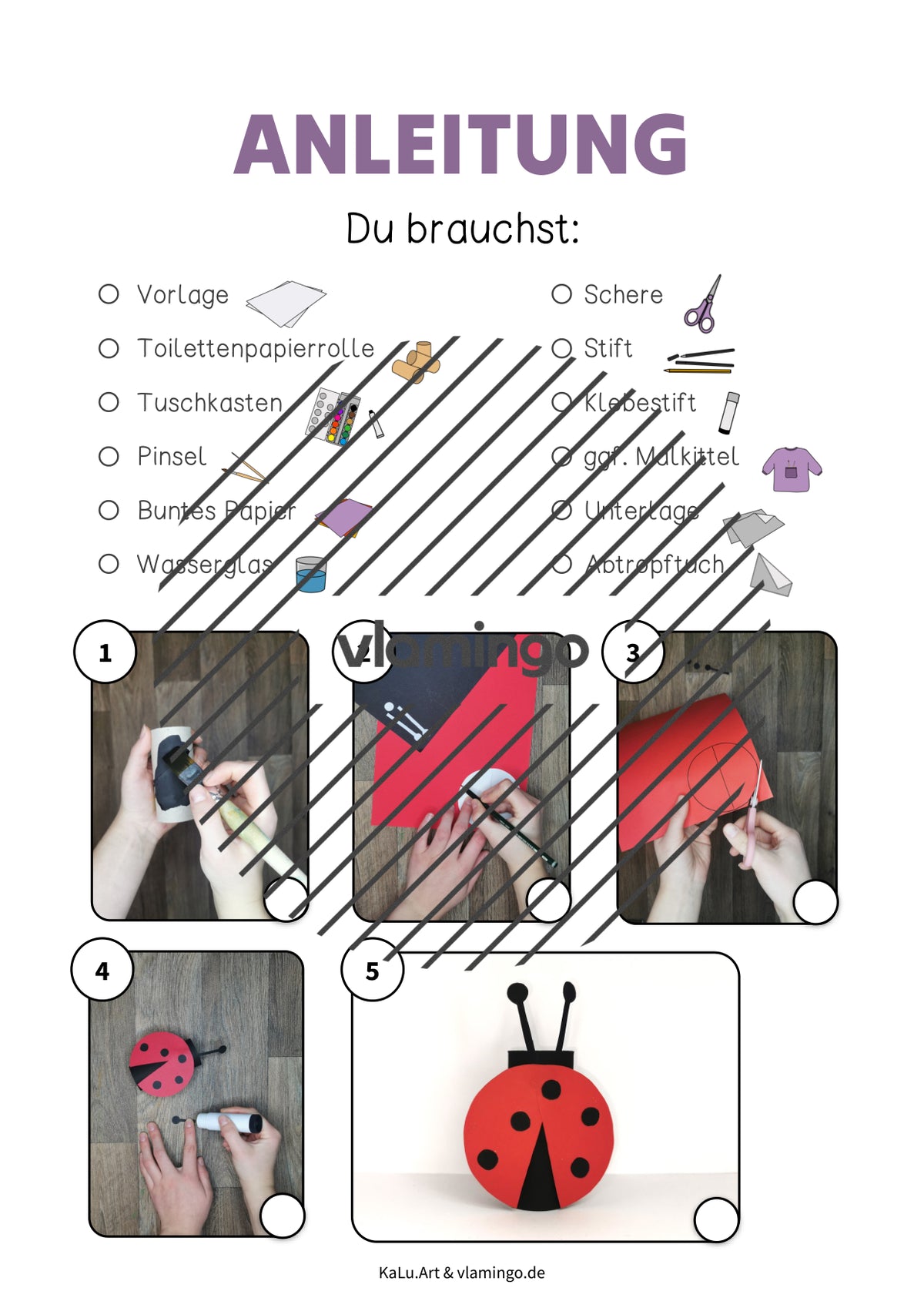 Marienkäfer: Bastelidee für die Osterzeit
