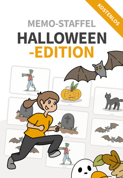 Memo-Staffel: Halloween-Edition für den Sportunterricht