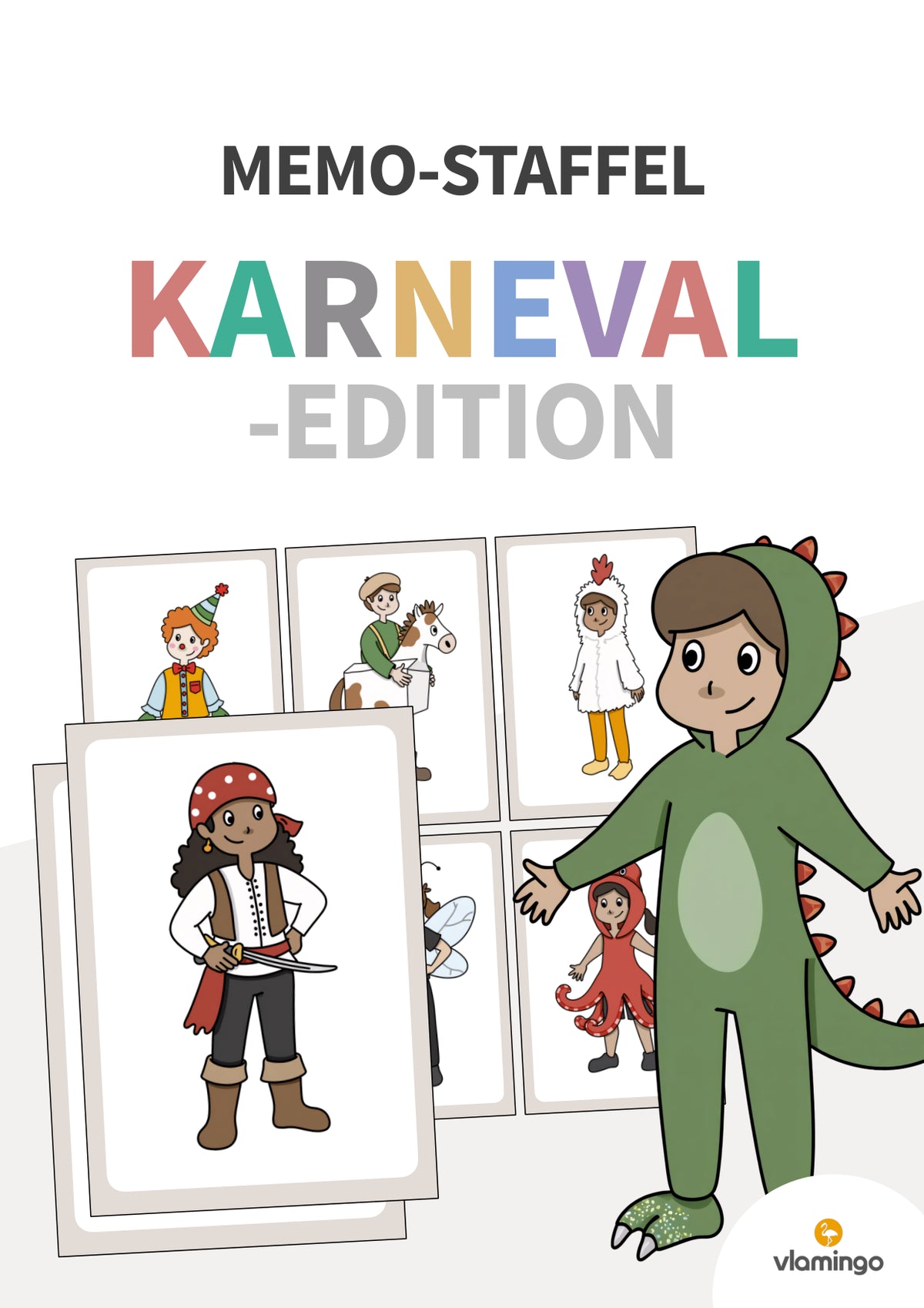 Memo-Staffel: Karnevalsedition für den Sportunterricht (Fasching)