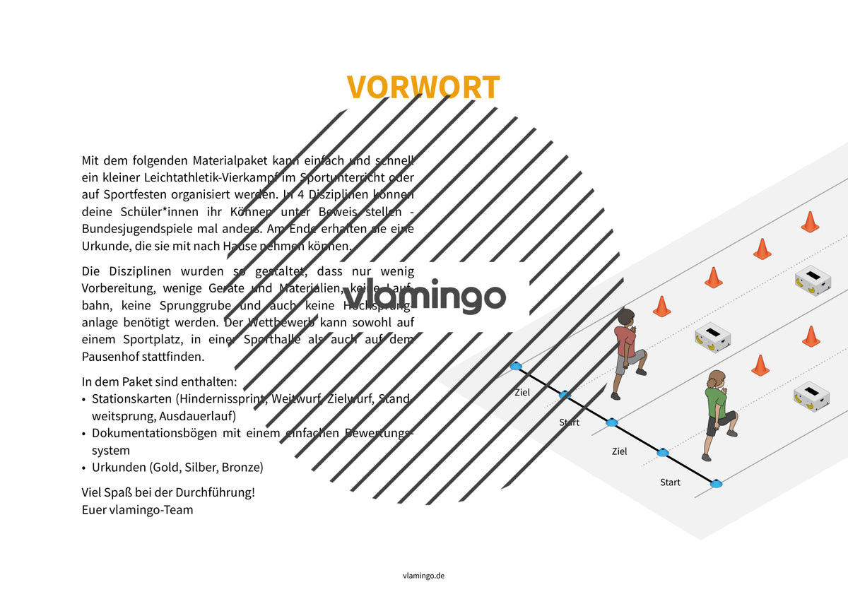 Leichtathletik: Mini-Vierkampf für den Sportunterricht & Sportfeste
