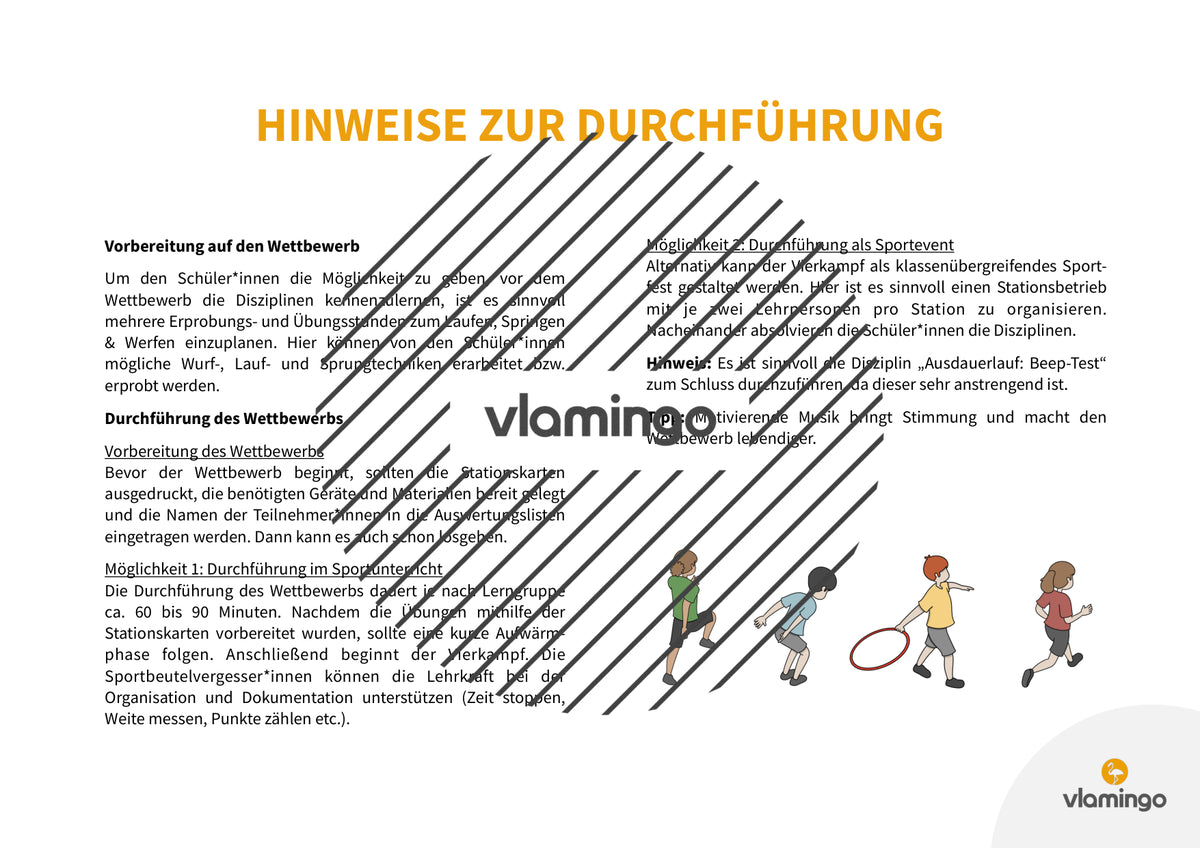 Leichtathletik: Mini-Vierkampf für den Sportunterricht & Sportfeste