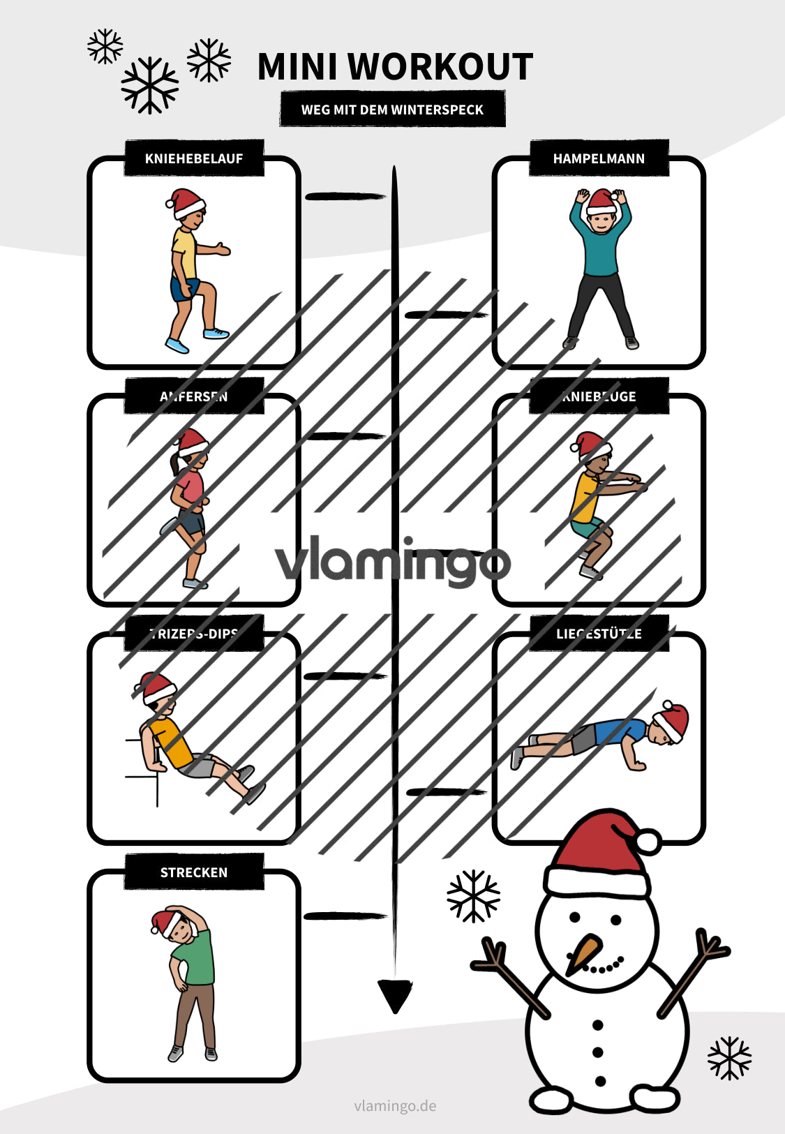 Weihnachts-Mini-Workout für zuhause & Vertretungsstunden