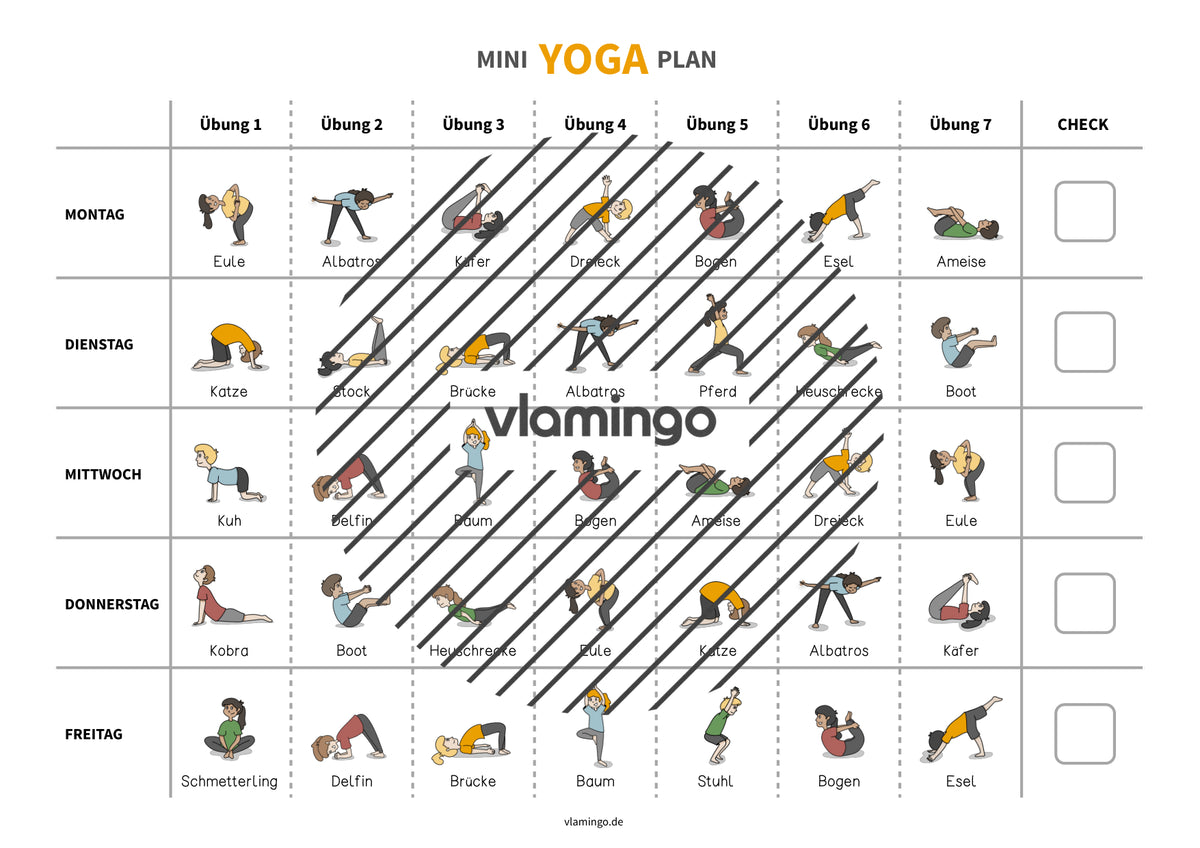 Mini-Yoga-Plan für Schule, Kindergarten & zuhause